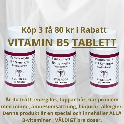 A B5 vitamin-complex TABLETTER